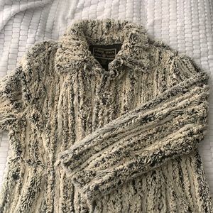 TRUE GRIT coat 100% polyester size L gray/brown